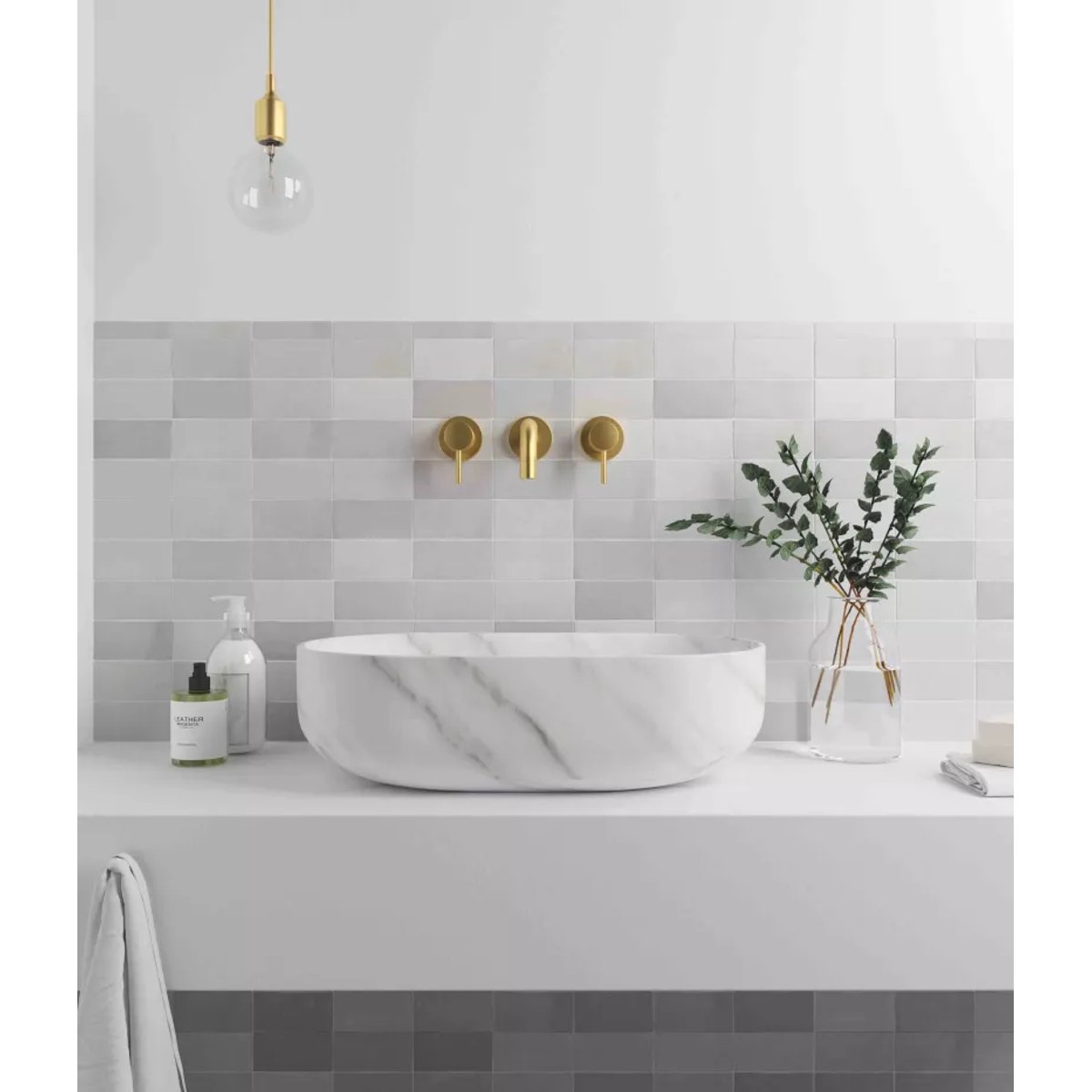 Carrelage Zellige Gris FEZ Brillant Grey