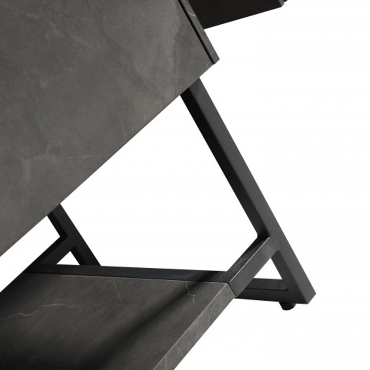 Meuble avec vasque 90 cm noir effet marbre Aquabella