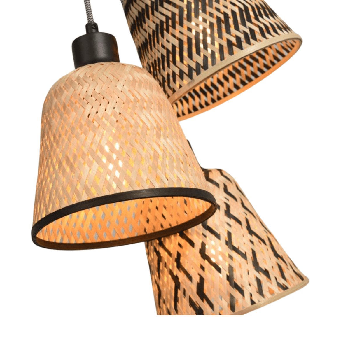 Suspension Grappe Bambou