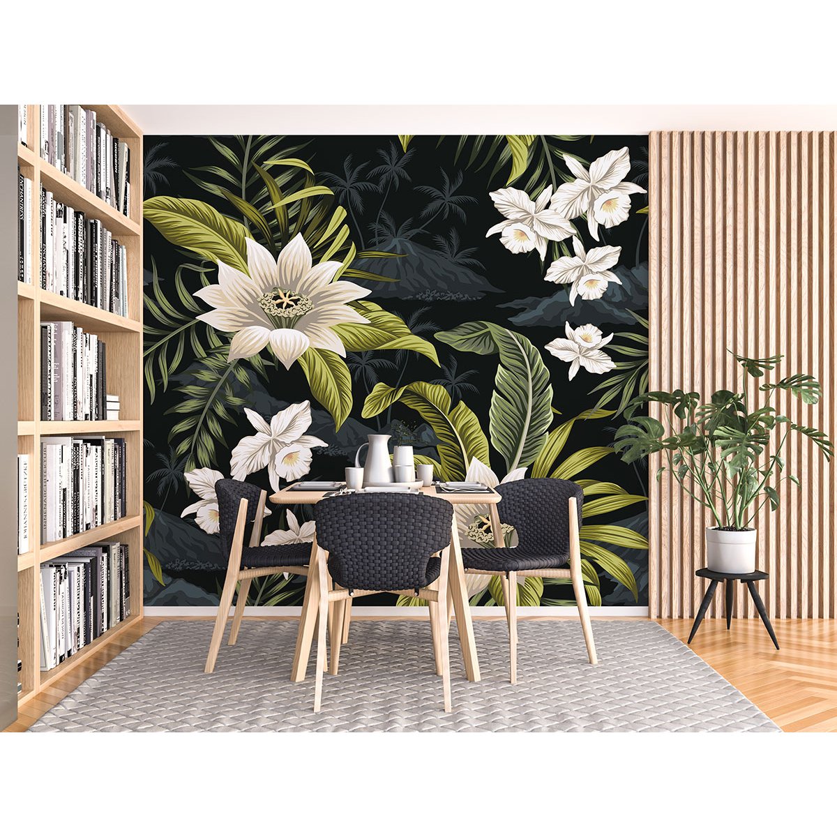 Papier peint panoramique - Fleurs tropicales