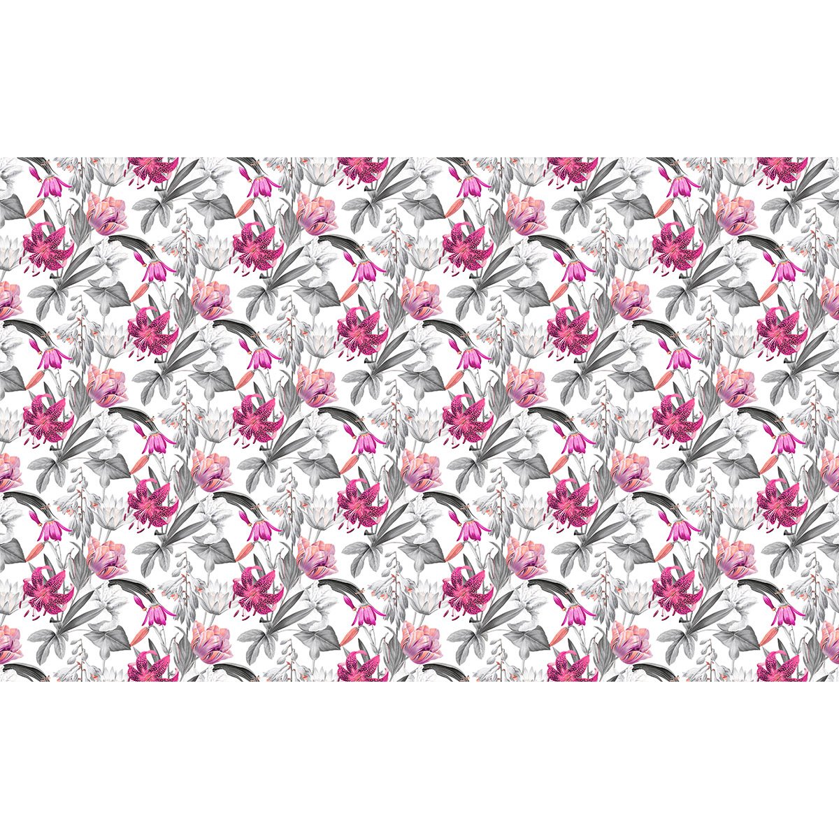 Papier peint panoramique - Motif Fleurs