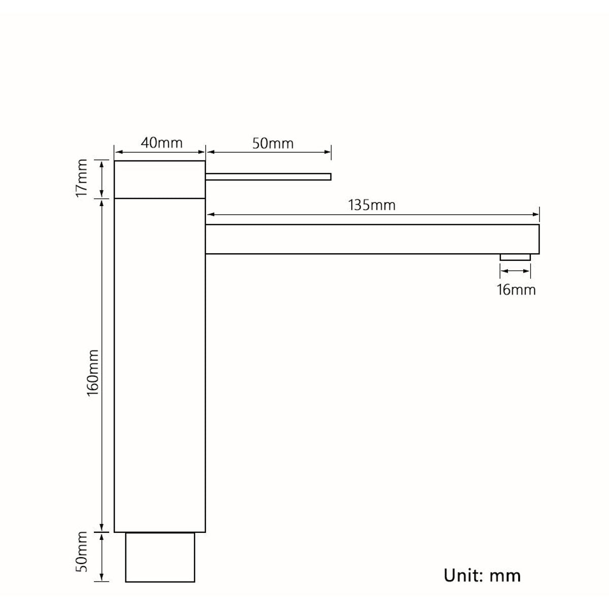 Mitigeur de salle de bain chromé