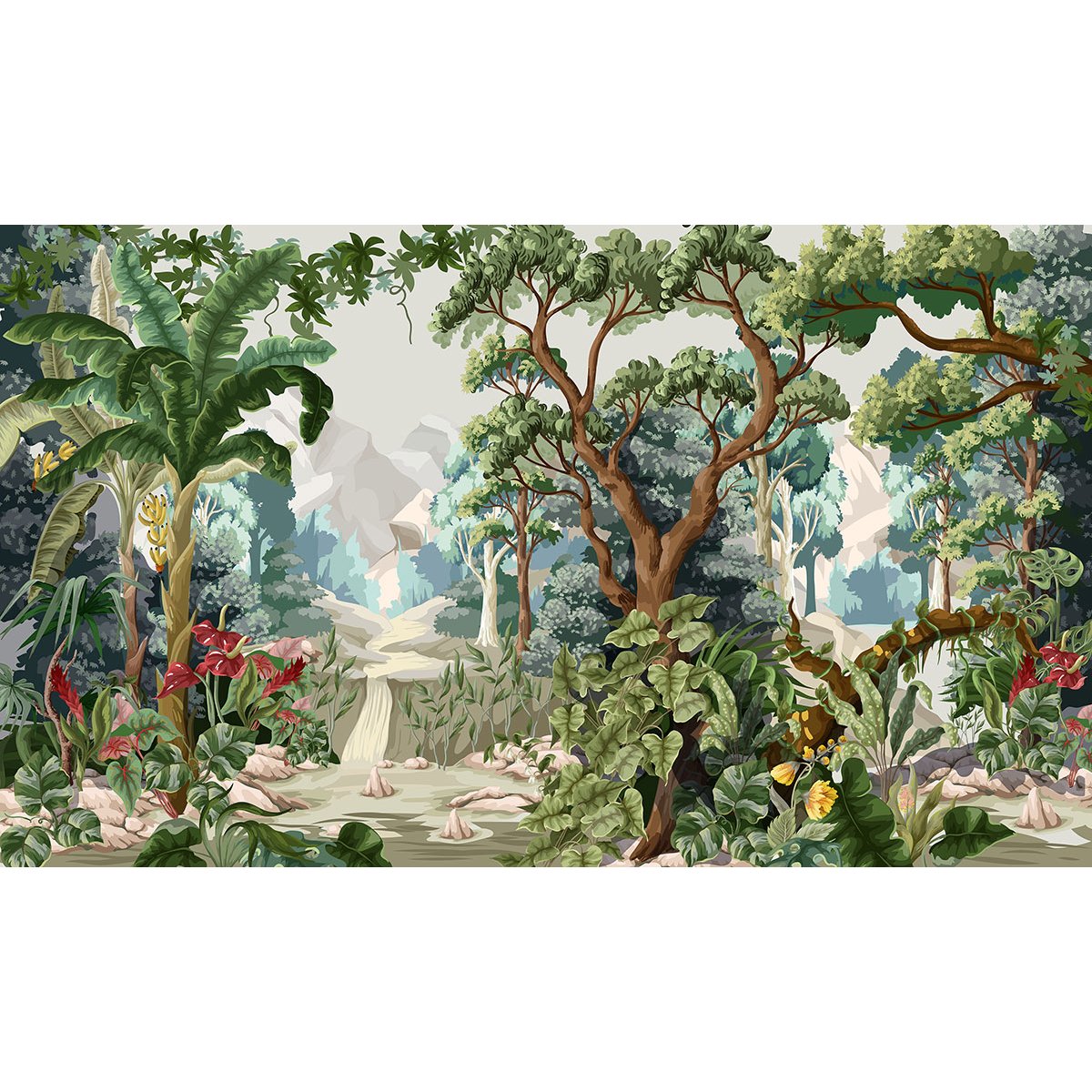Papier peint panoramique - Forêt tropicale