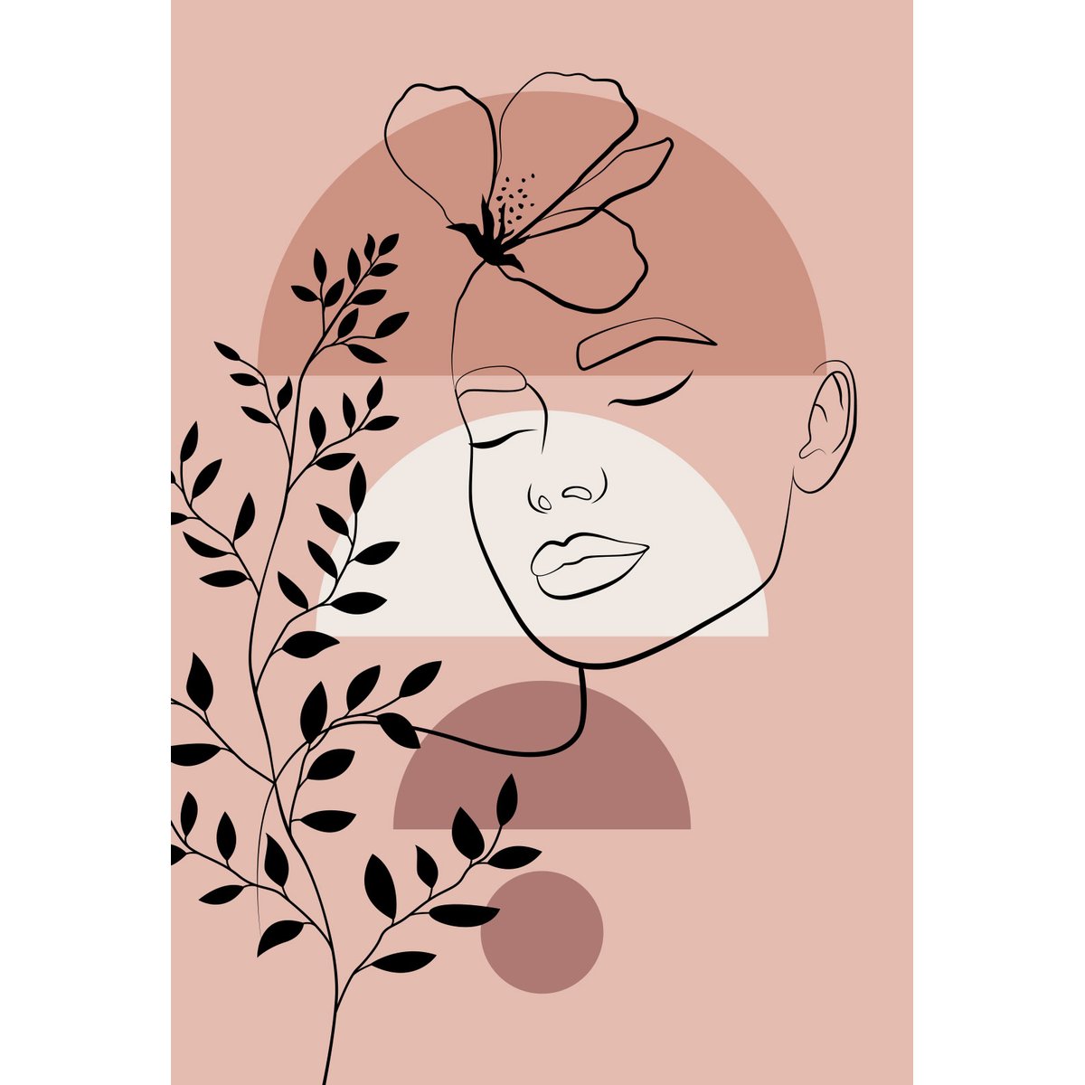 Papier peint panoramique - Femme Boho
