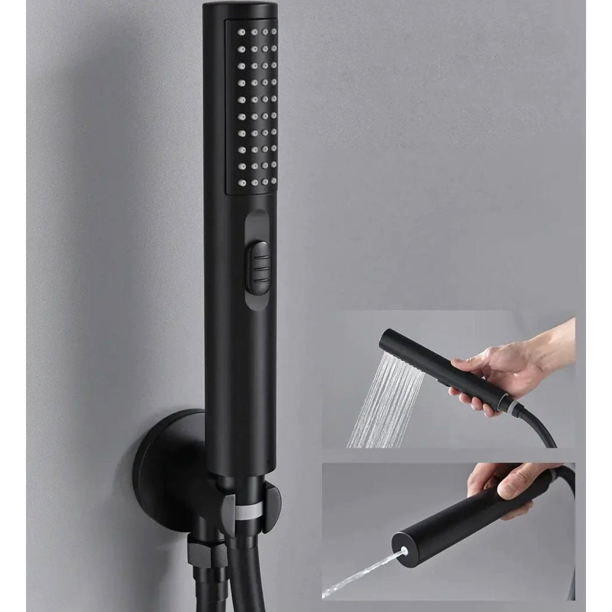Colonne de douche encastrable noir mat