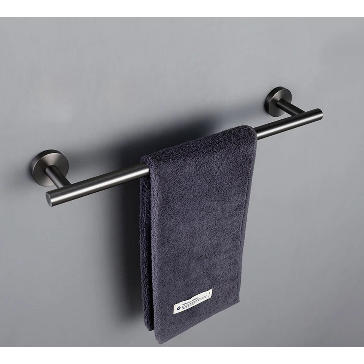 Porte-serviettes gris brossé
