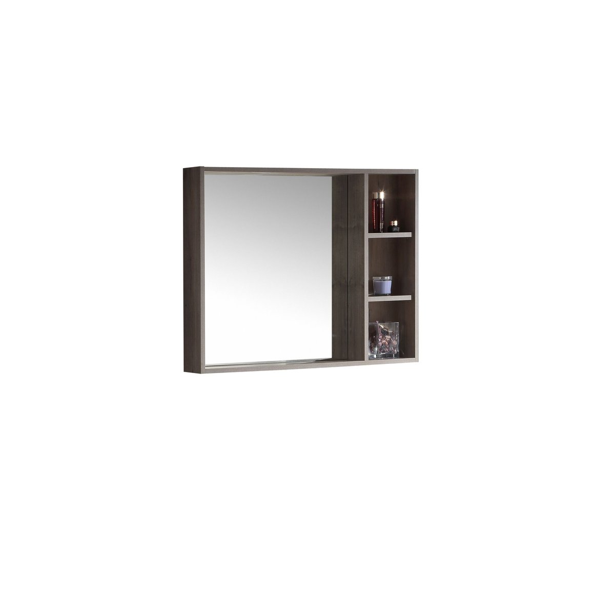 Ensemble meuble salle de bain 80 cm chêne brun Aquanoma
