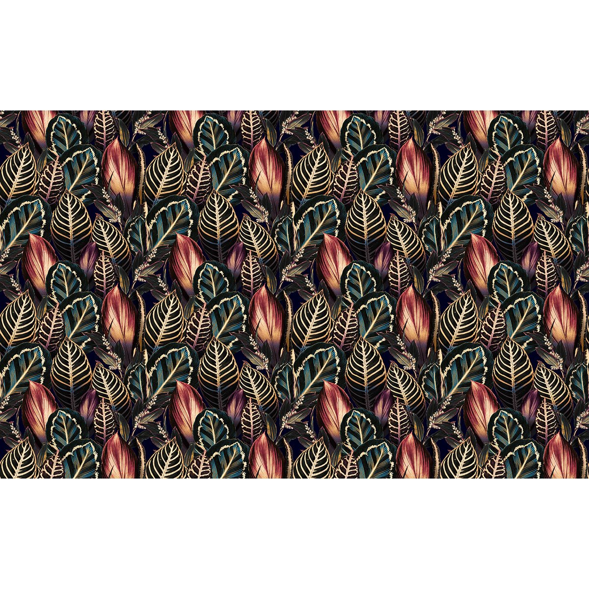 Papier peint panoramique - Motif Feuilles tropicales