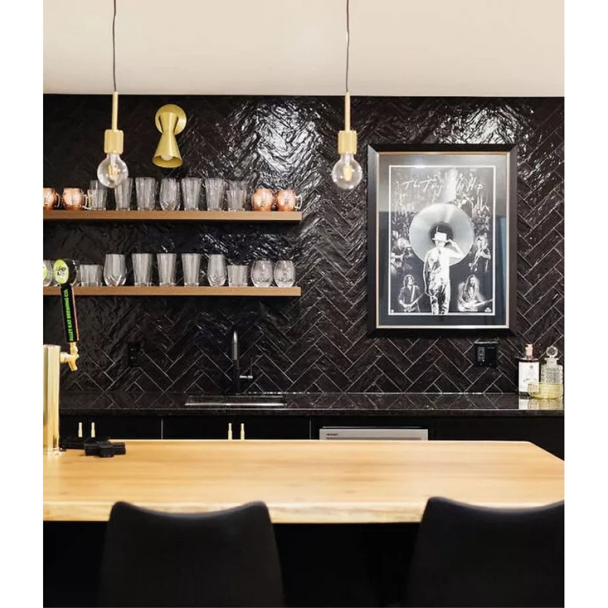 Faience Effet Zellige Noir MALLORCA Black
