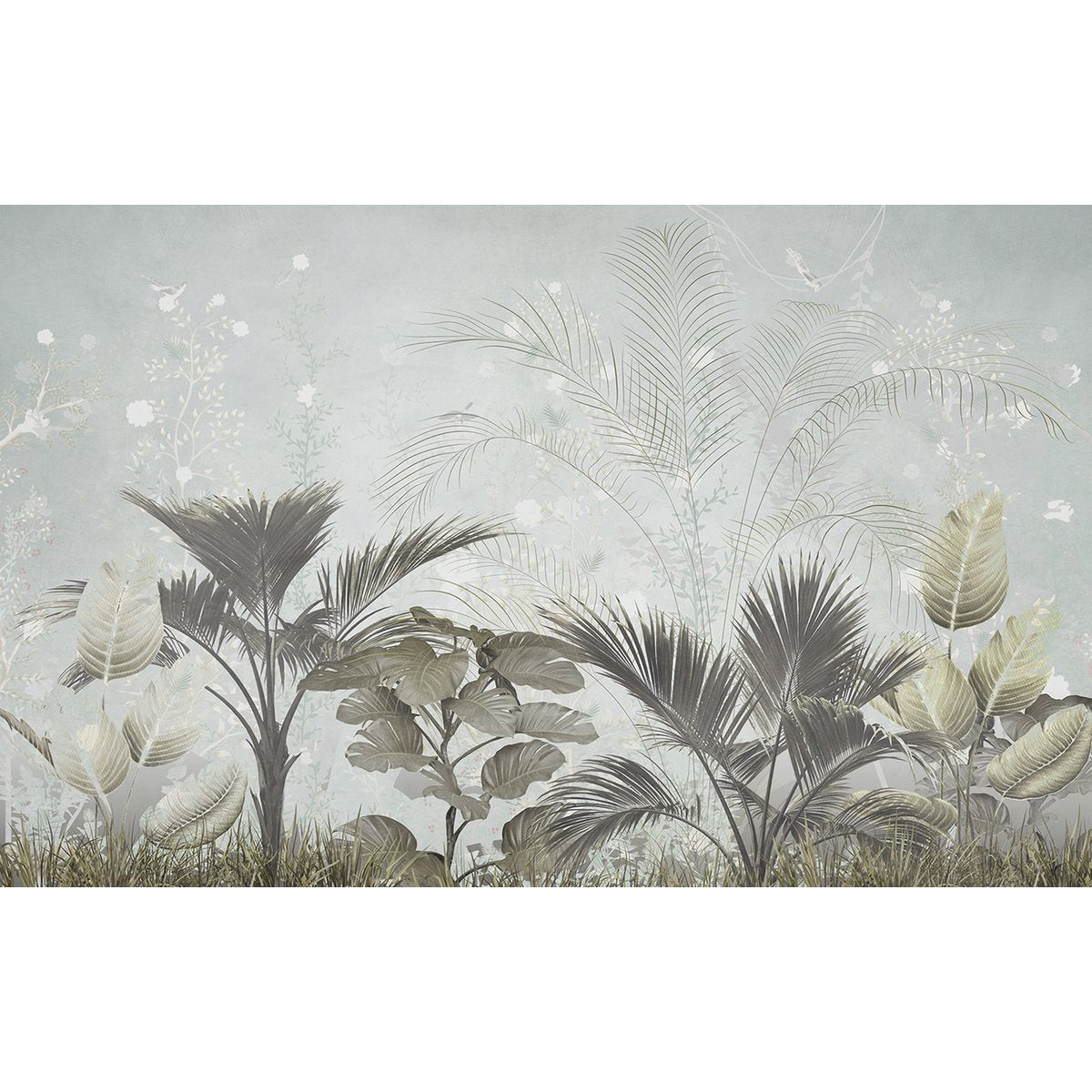 Papier peint panoramique - Feuilles Tropicales