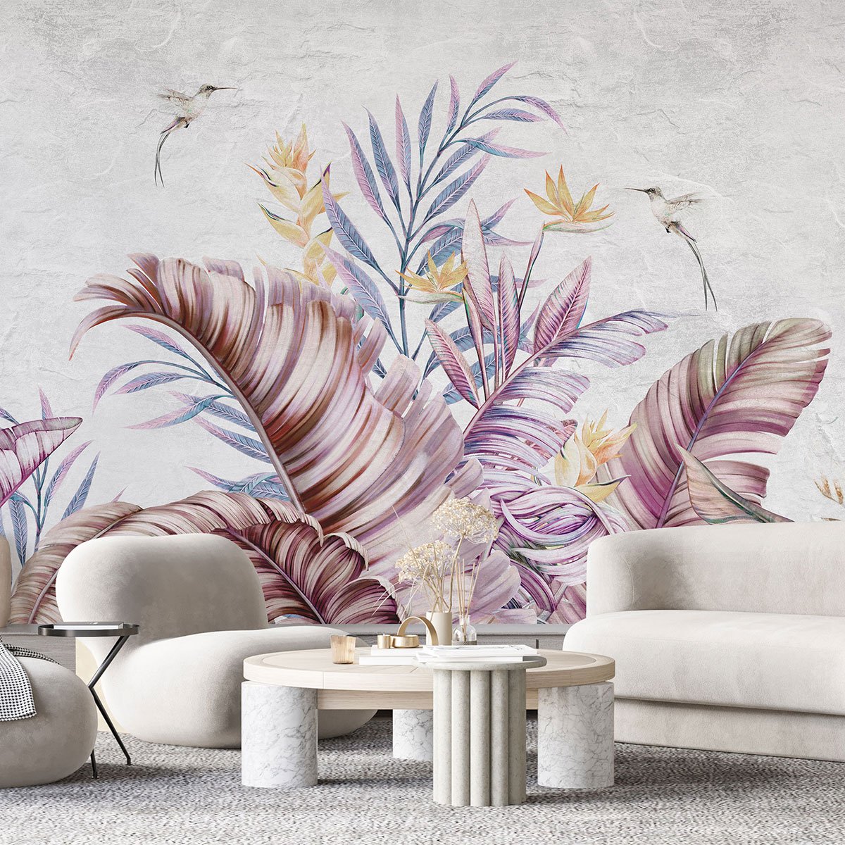 Papier peint panoramique - Feuilles tropicales