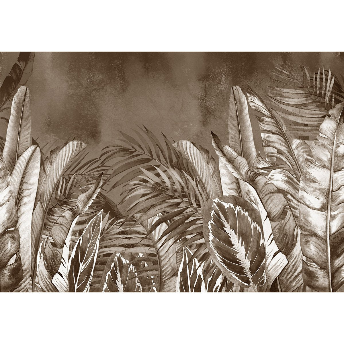 Papier peint panoramique - Feuilles Tropicales