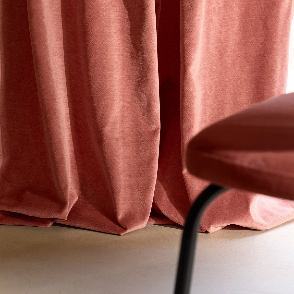 Rideau à galon fronceur DALILA pêche rosé