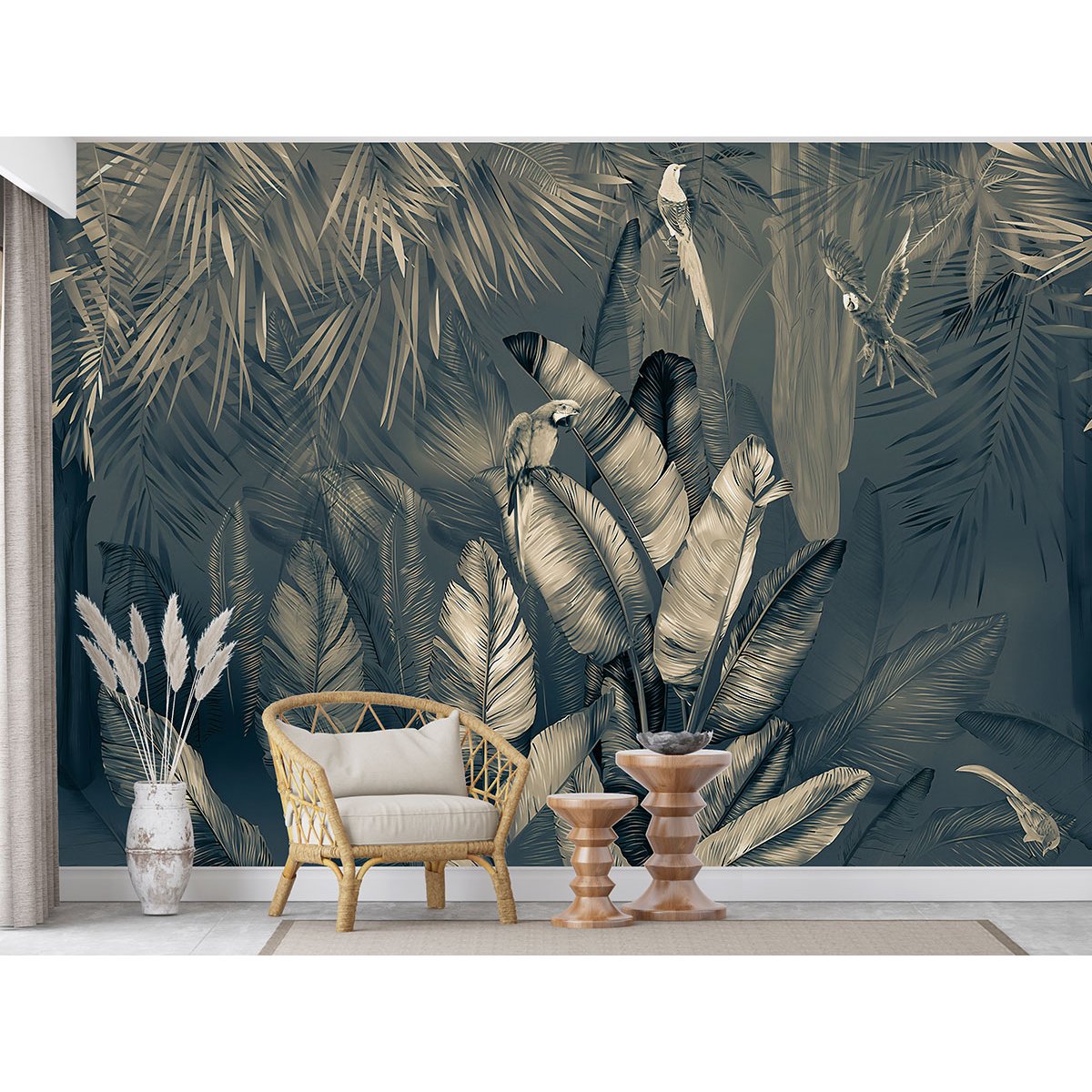 Papier peint panoramique - Tiges tropicales