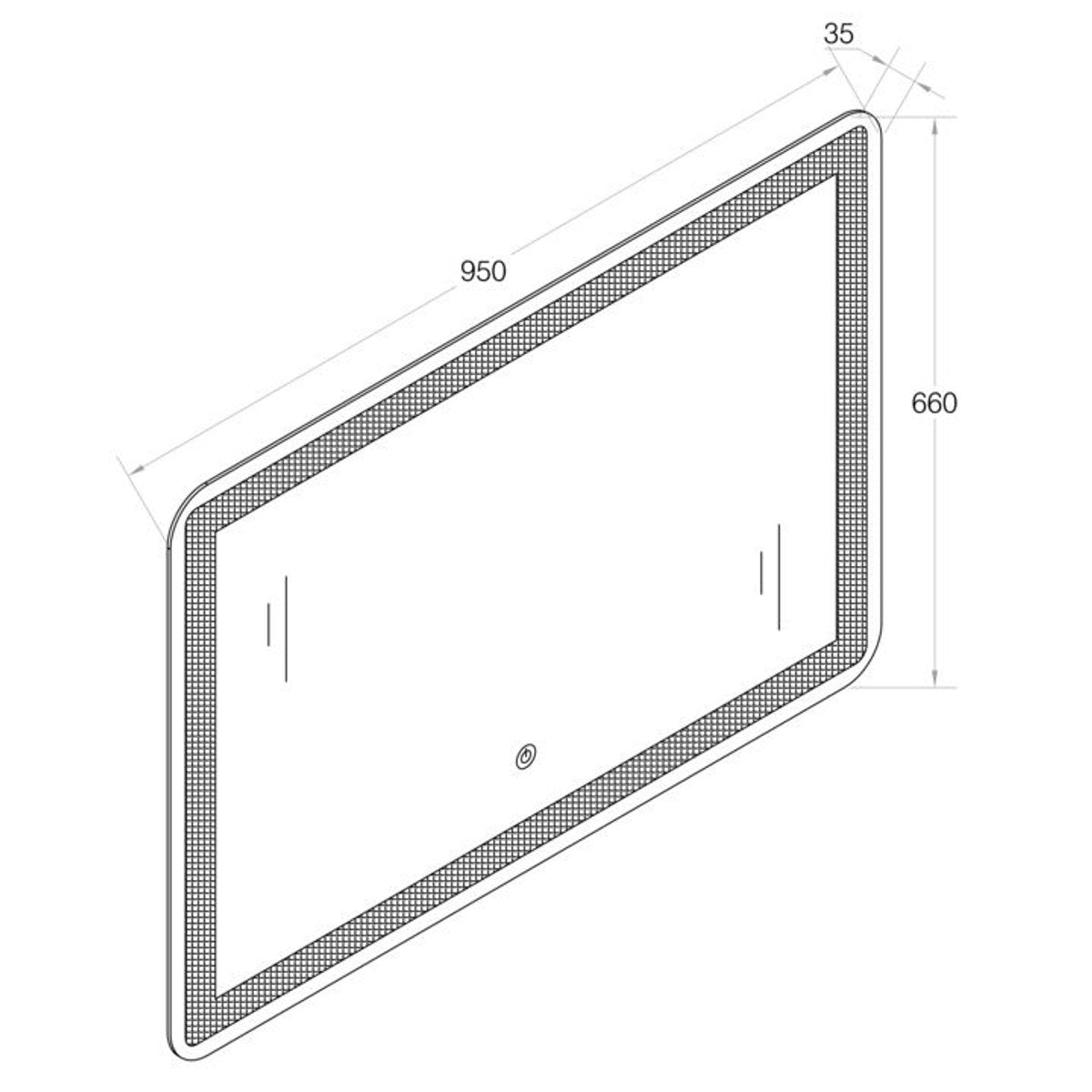 Miroir mural LED pour salle de bain