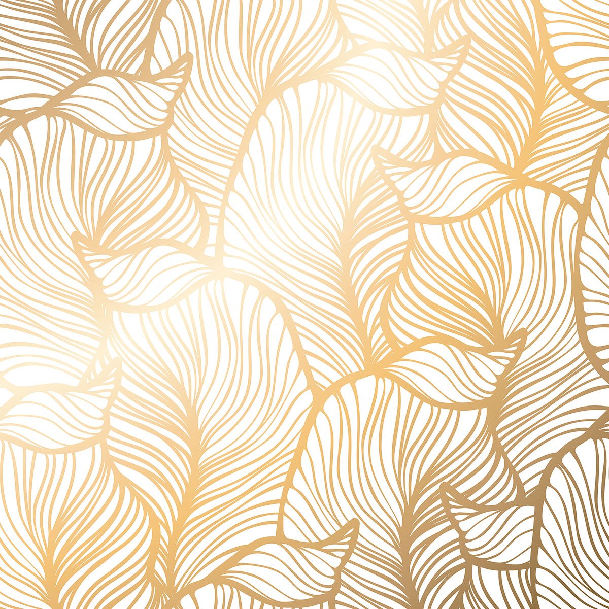 Papier peint panoramique - Feuilles d'orées