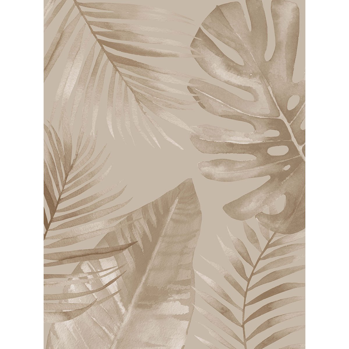 Papier peint panoramique - Feuilles tropicales