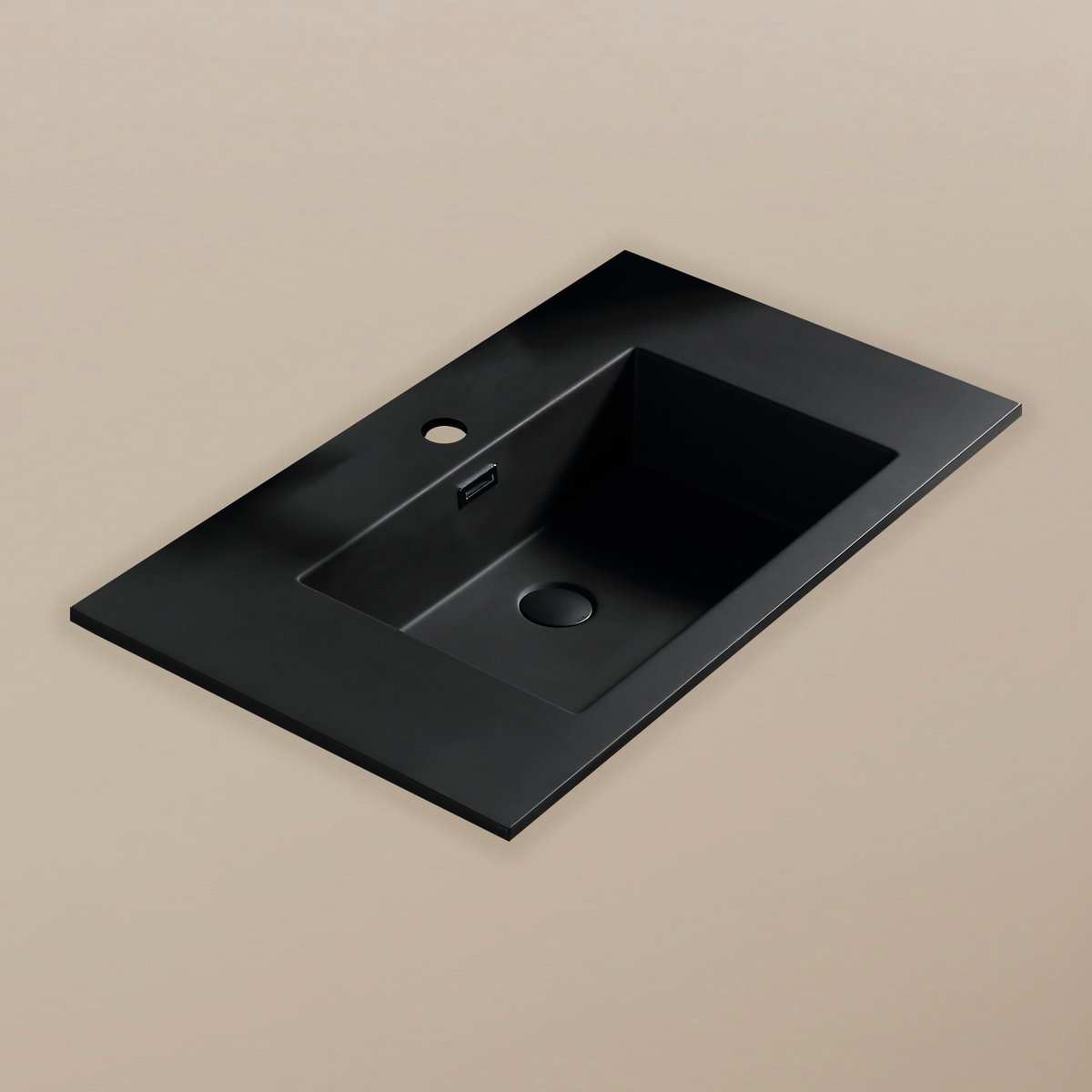 Meuble avec vasque 120 cm noir effet marbre Aquabella