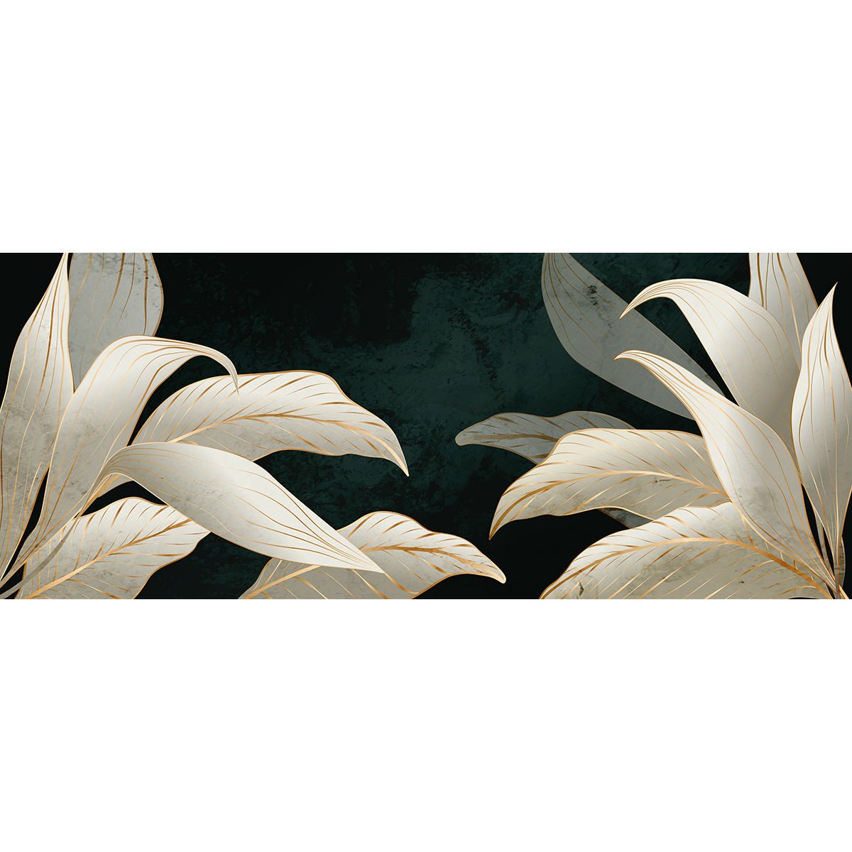 Papier peint panoramique - Feuilles tropicales