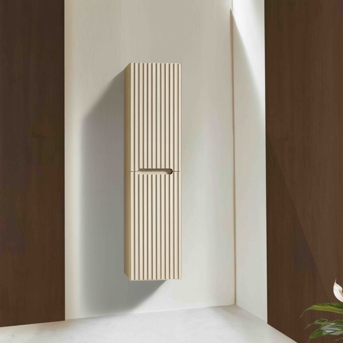 Colonne de salle de bain 160 cm amande Aquavenus