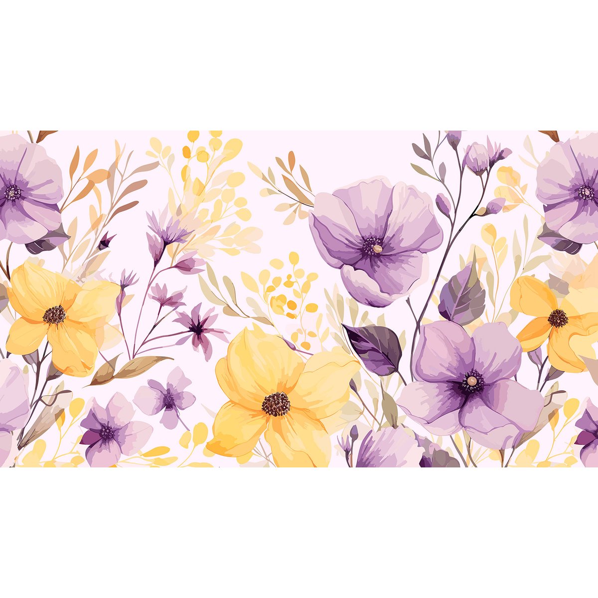 Papier peint panoramique - Fleurs
