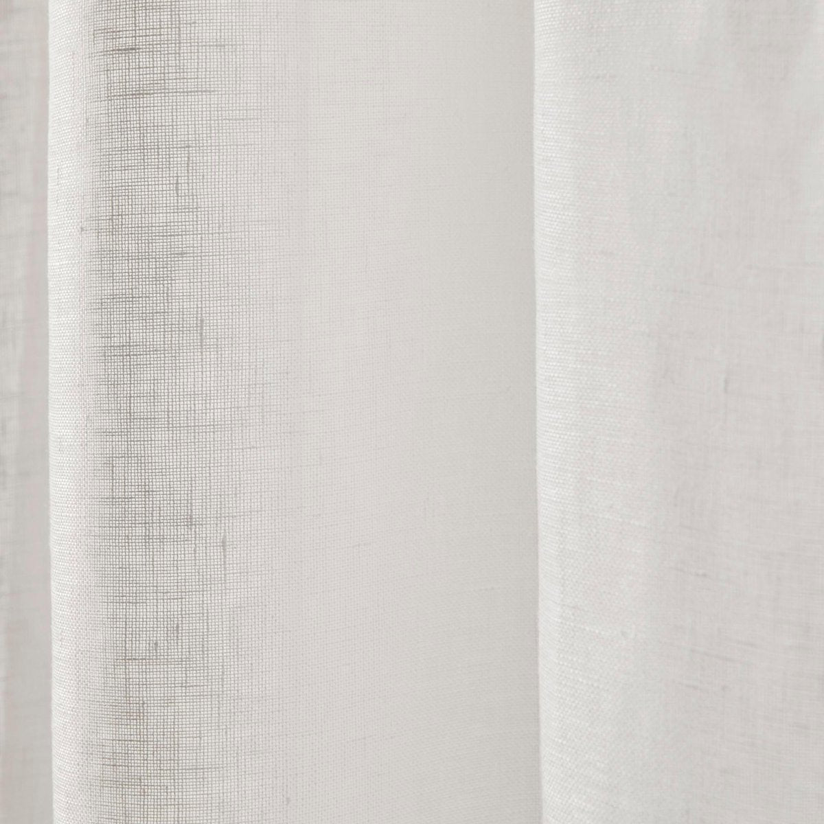 Voilage panneau SHADOW blanc pur et bourdon ivoire