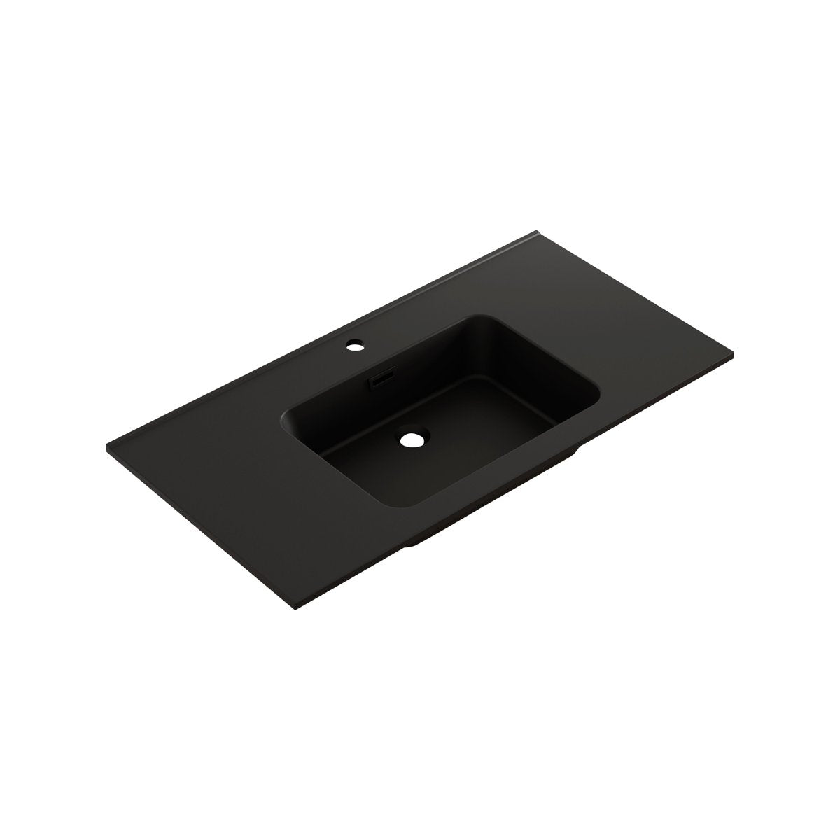 Meuble de salle de bain avec vasque effet noyer 100 cm Aquasila
