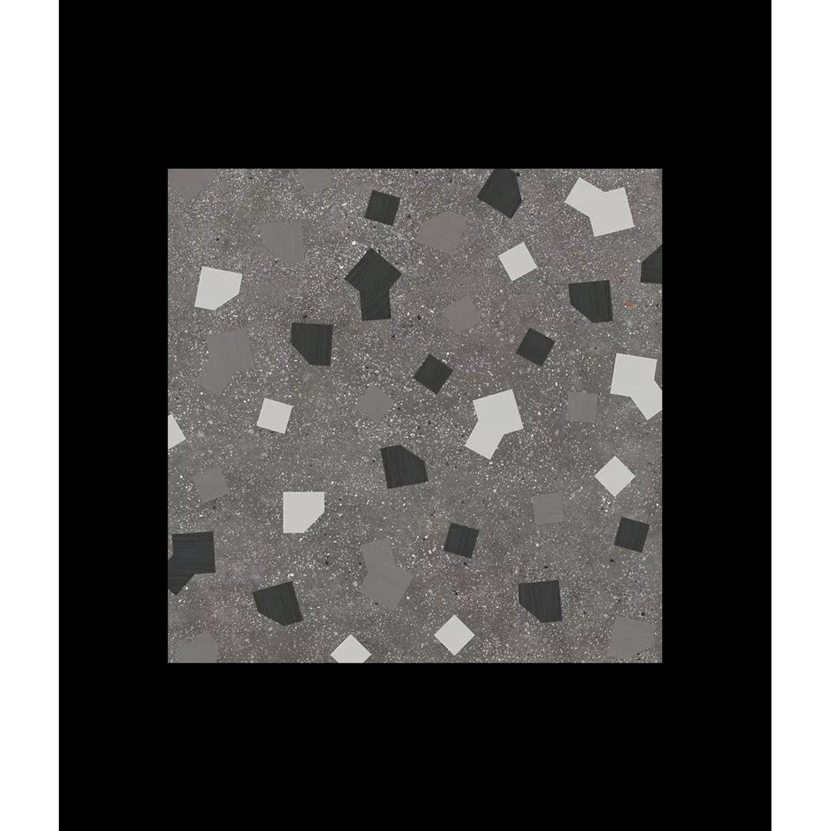 Carrelage Effet Terrazzo RICETTA 90x90 Rectifié Graphite