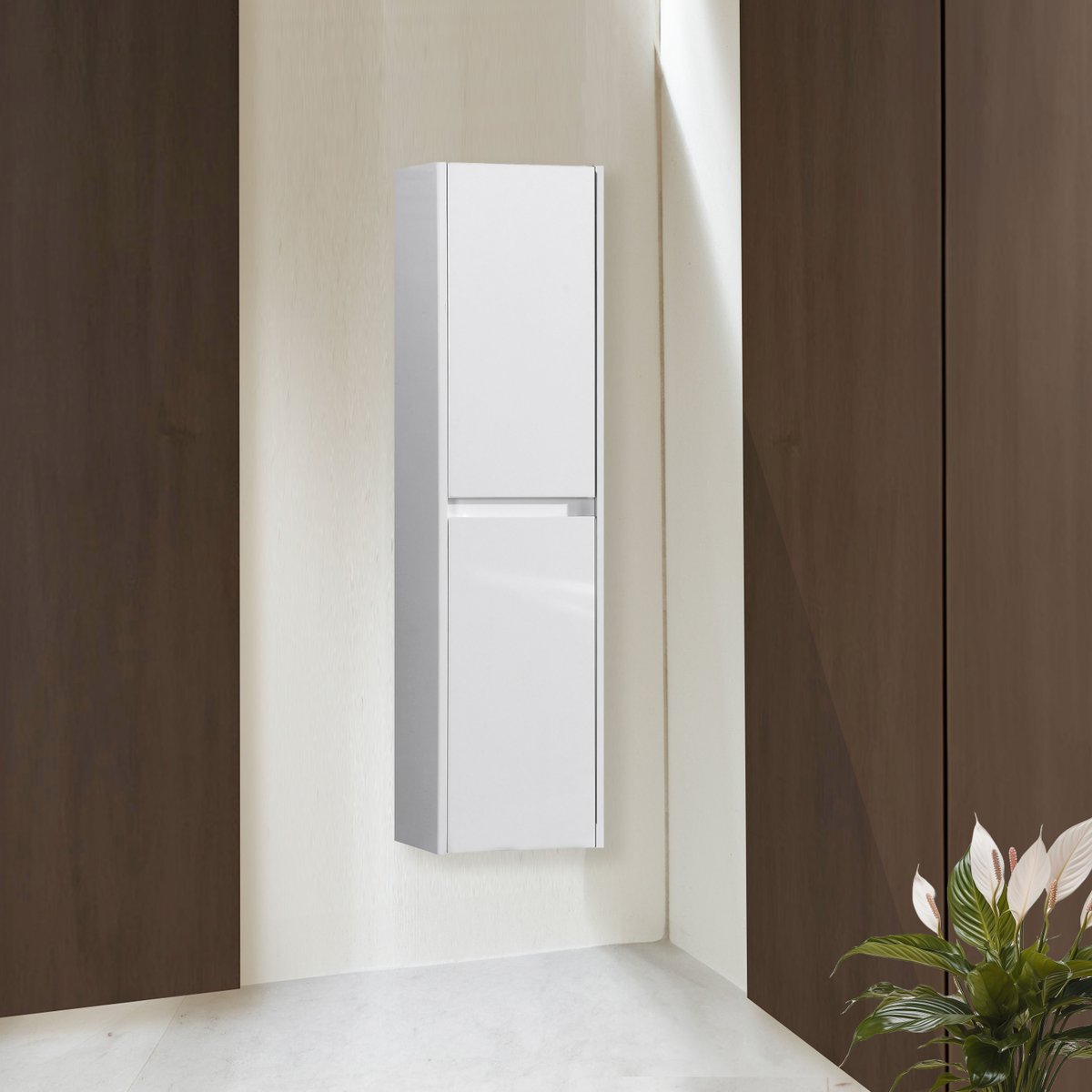 Ensemble salle de bain 80 cm blanc laqué Aquadoli