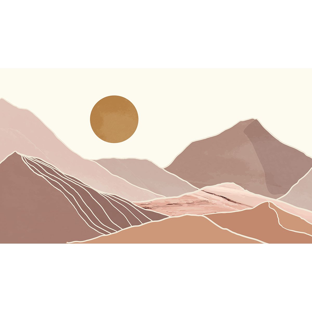Papier peint panoramique - Paysage Boho