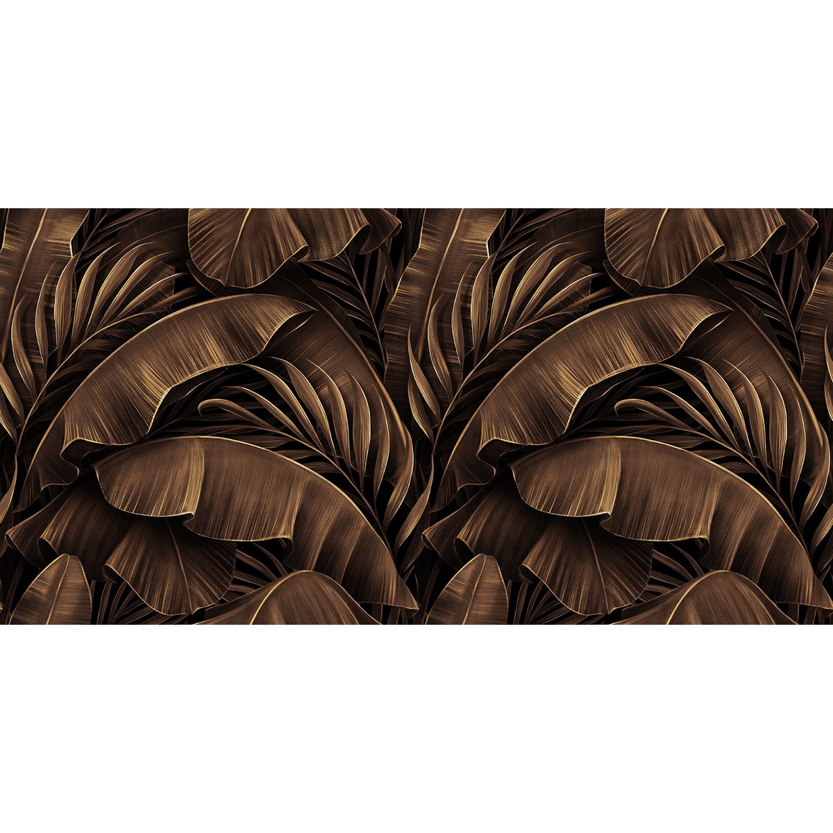Papier peint panoramique - Feuilles tropicales