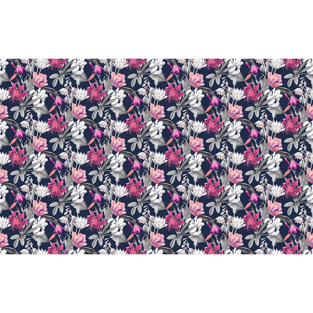 Papier peint panoramique - Motif Fleurs