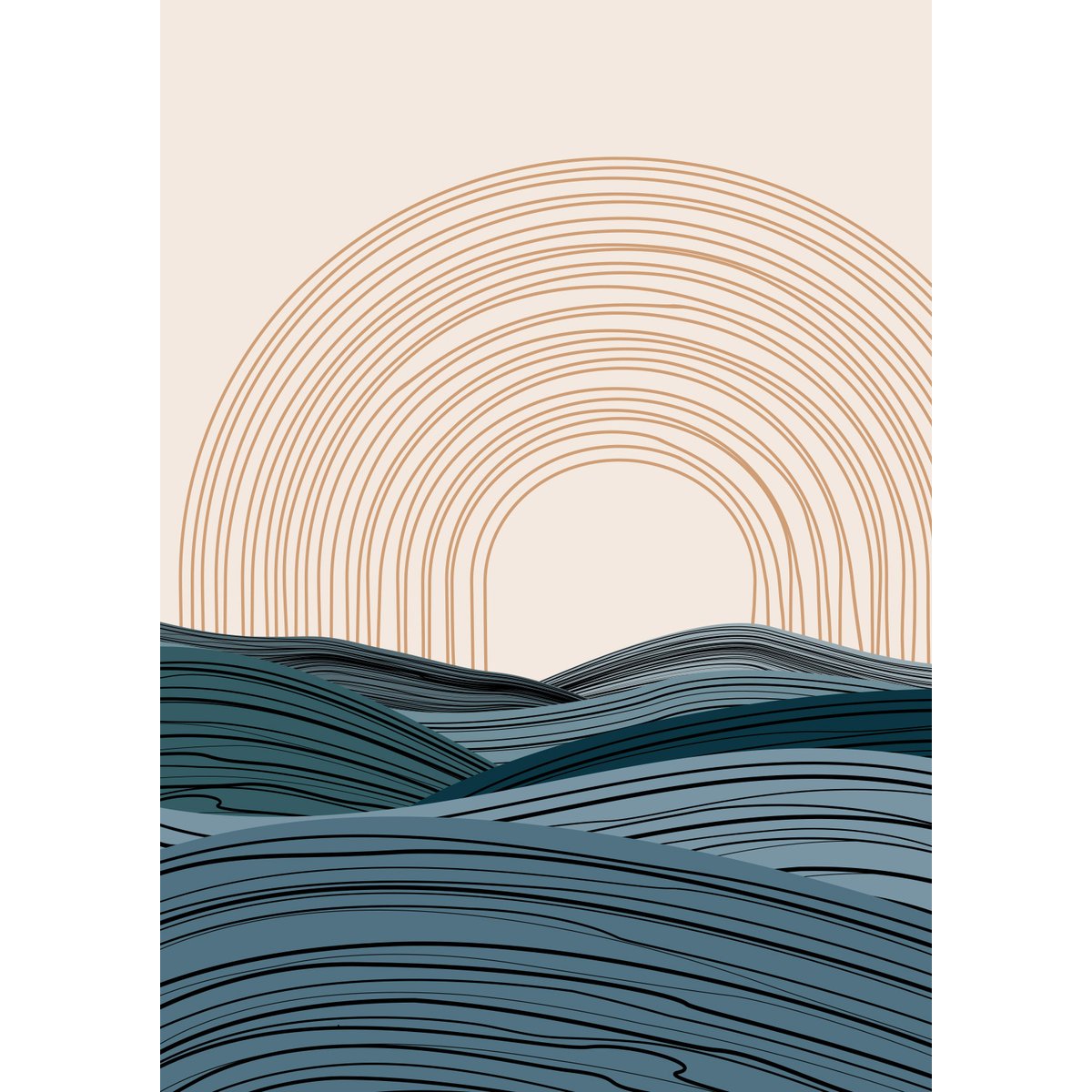 Papier peint panoramique - Paysage Boho