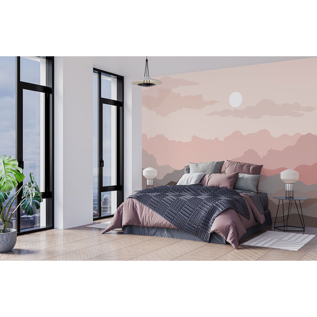 Papier peint panoramique - Soleil Boho