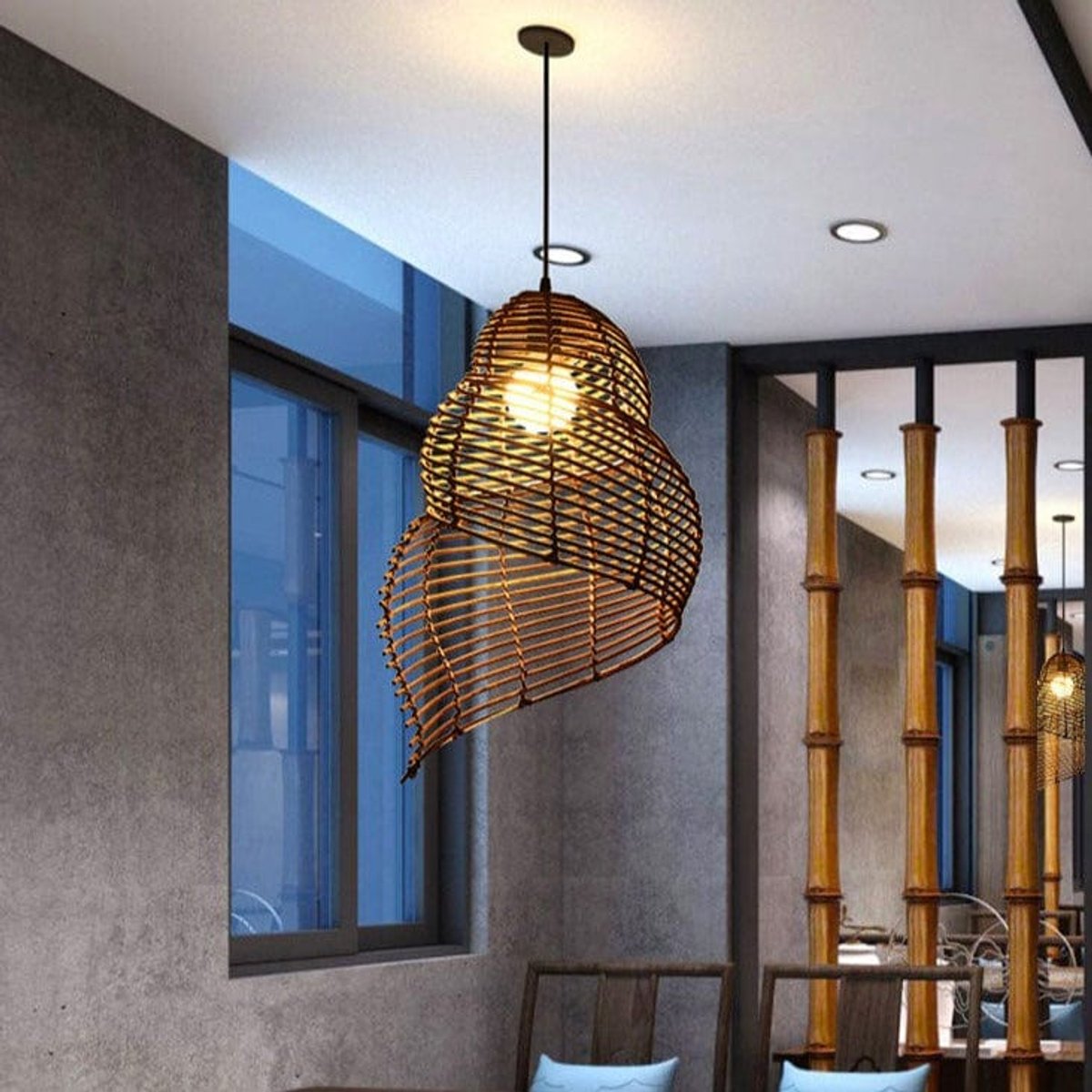 Suspension Coquillage Bambou