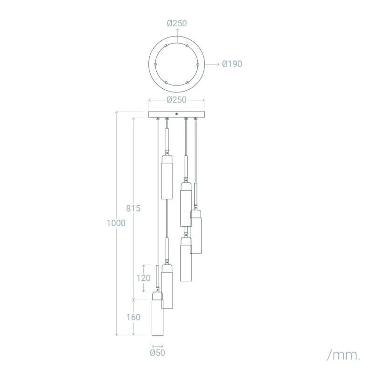 Suspension Tube Verre