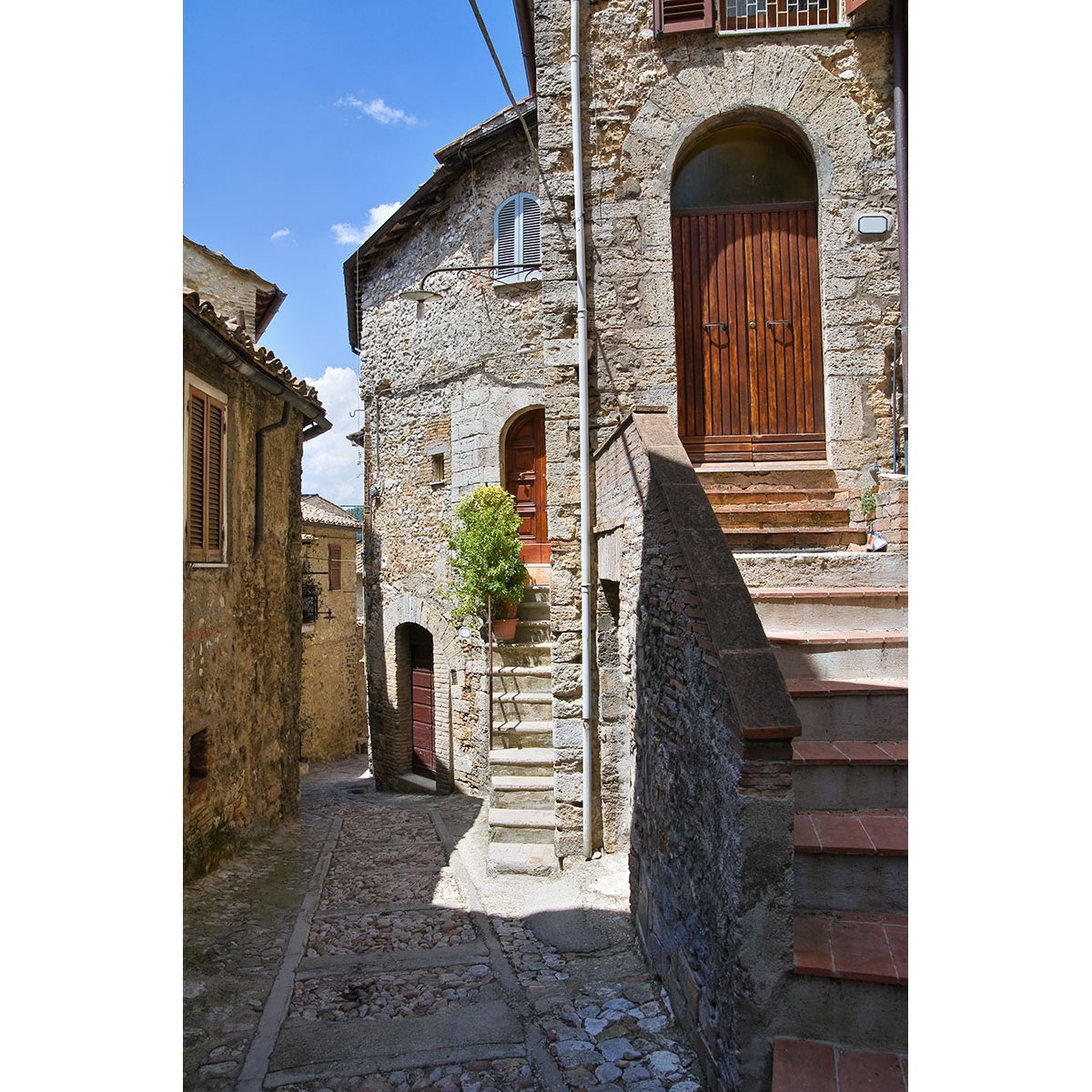 Papier peint panoramique - Escaliers Village