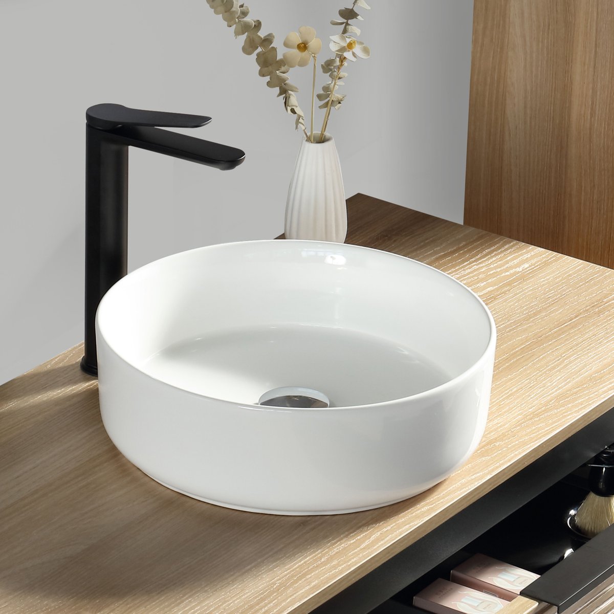 Meuble 120 cm chêne clair Aqualinea