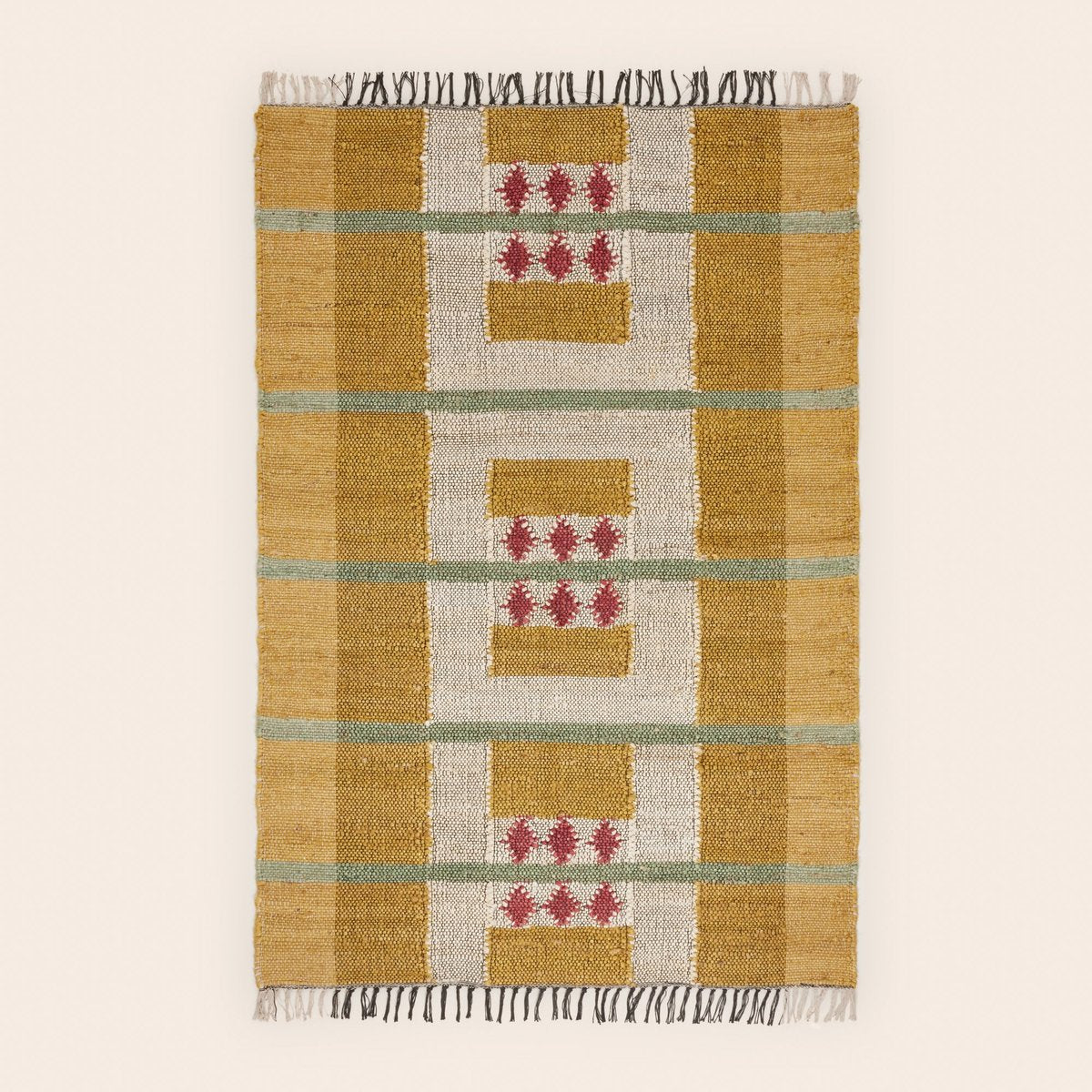 Tapis de sol ANDONI jaune et rose