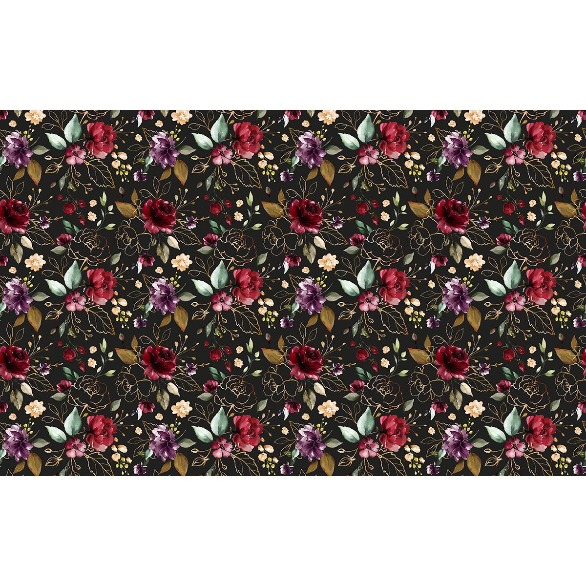 Papier peint panoramique - Motif Fleurs