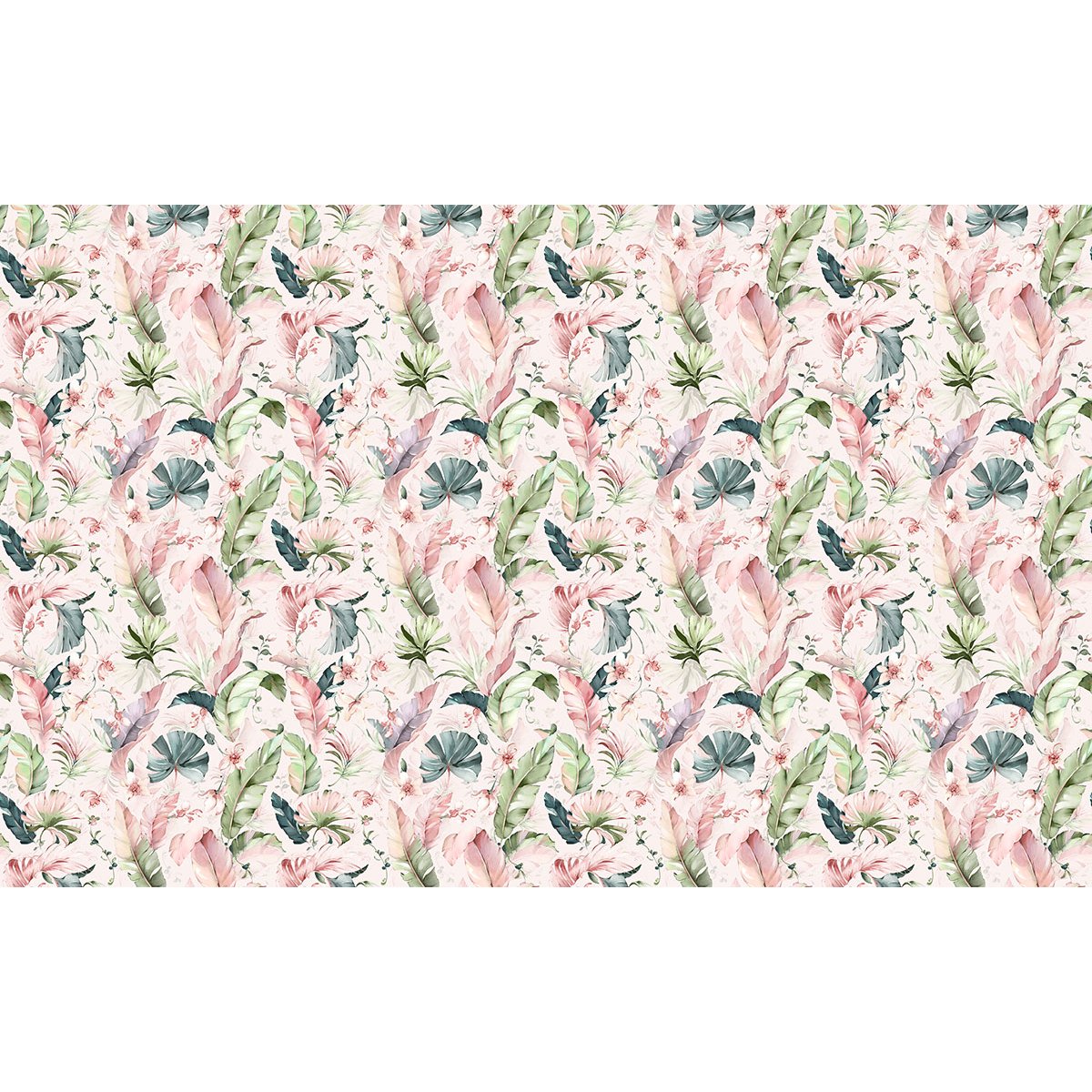 Papier peint panoramique - Motif Feuilles tropicales