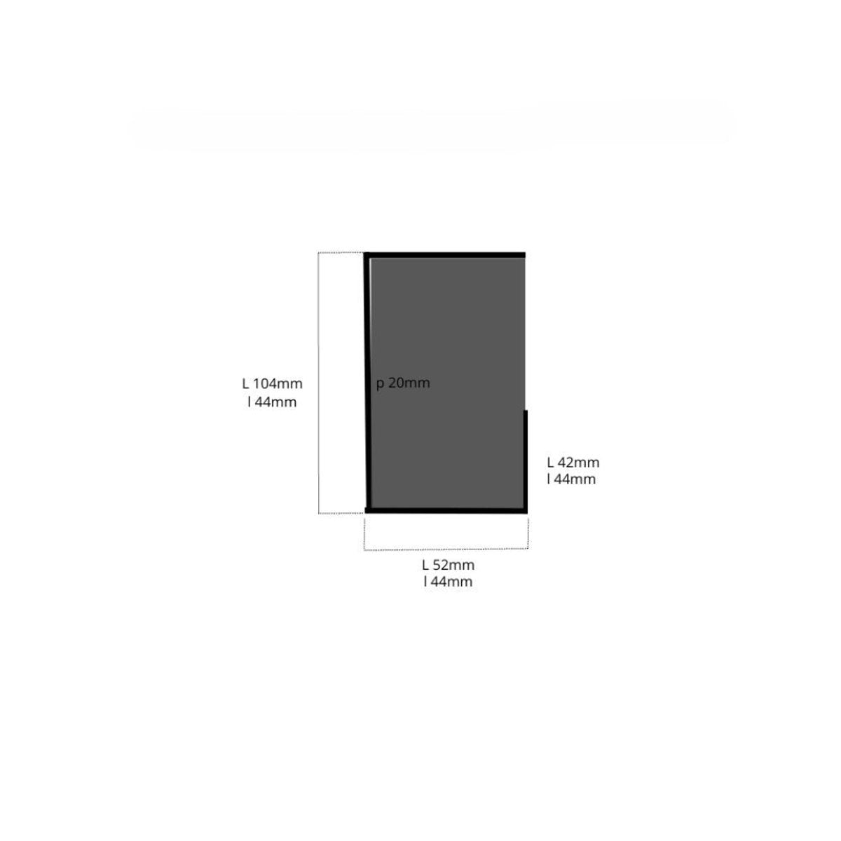Poignée rectangulaire pour porte coulissante DESIGN
