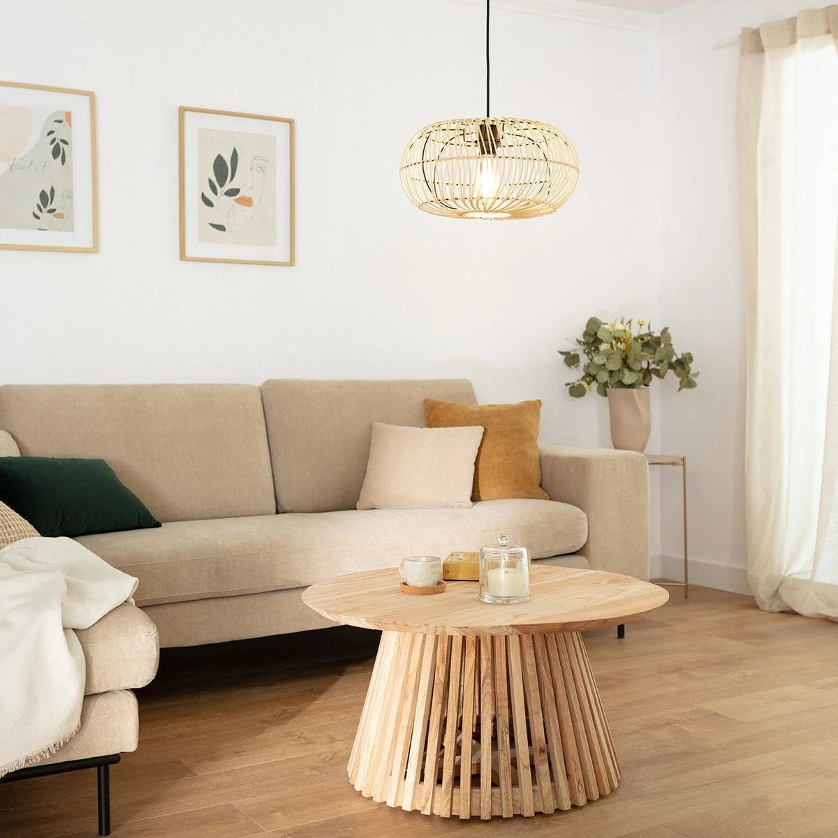 Petite Suspension Rotin