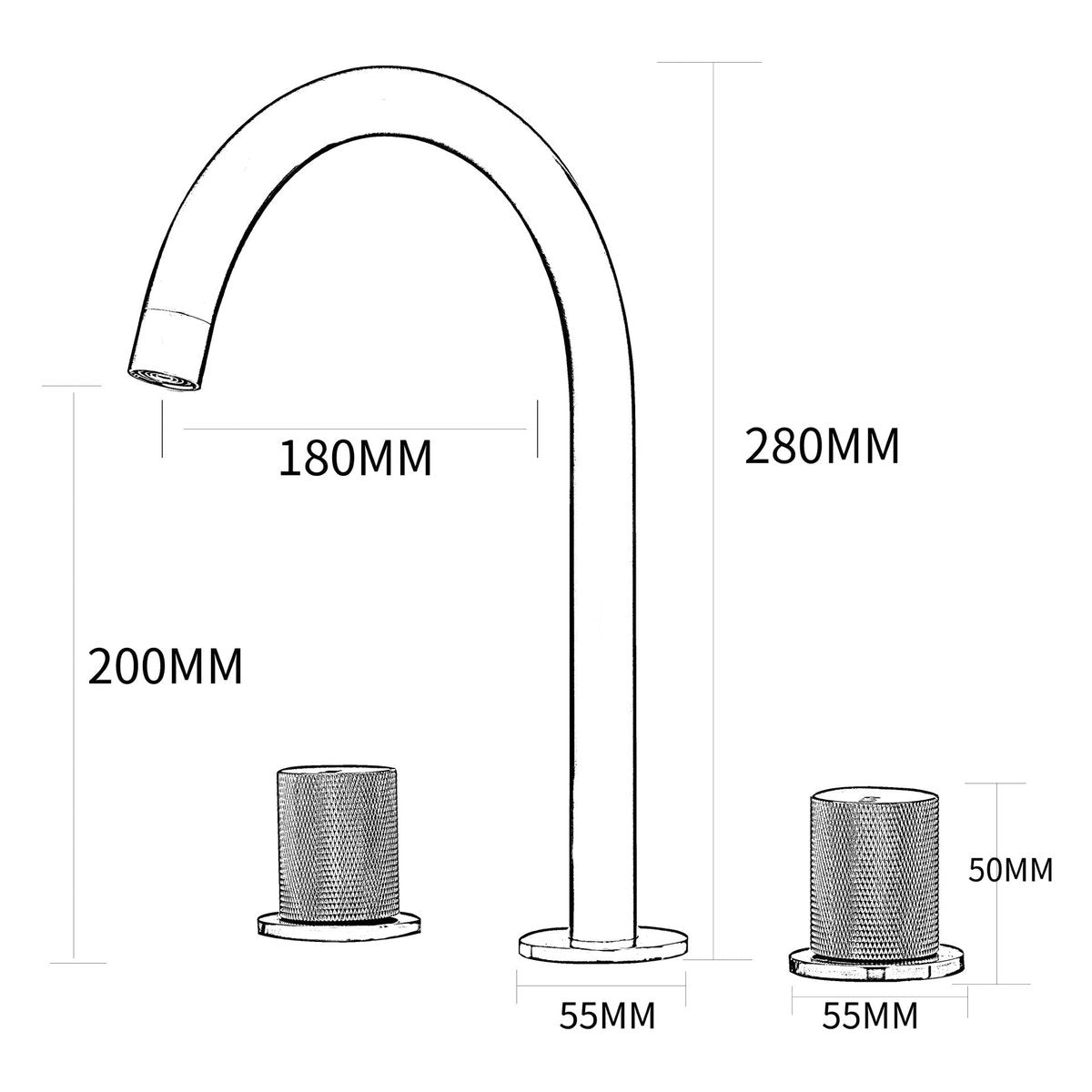 Robinet de salle de bain chromé