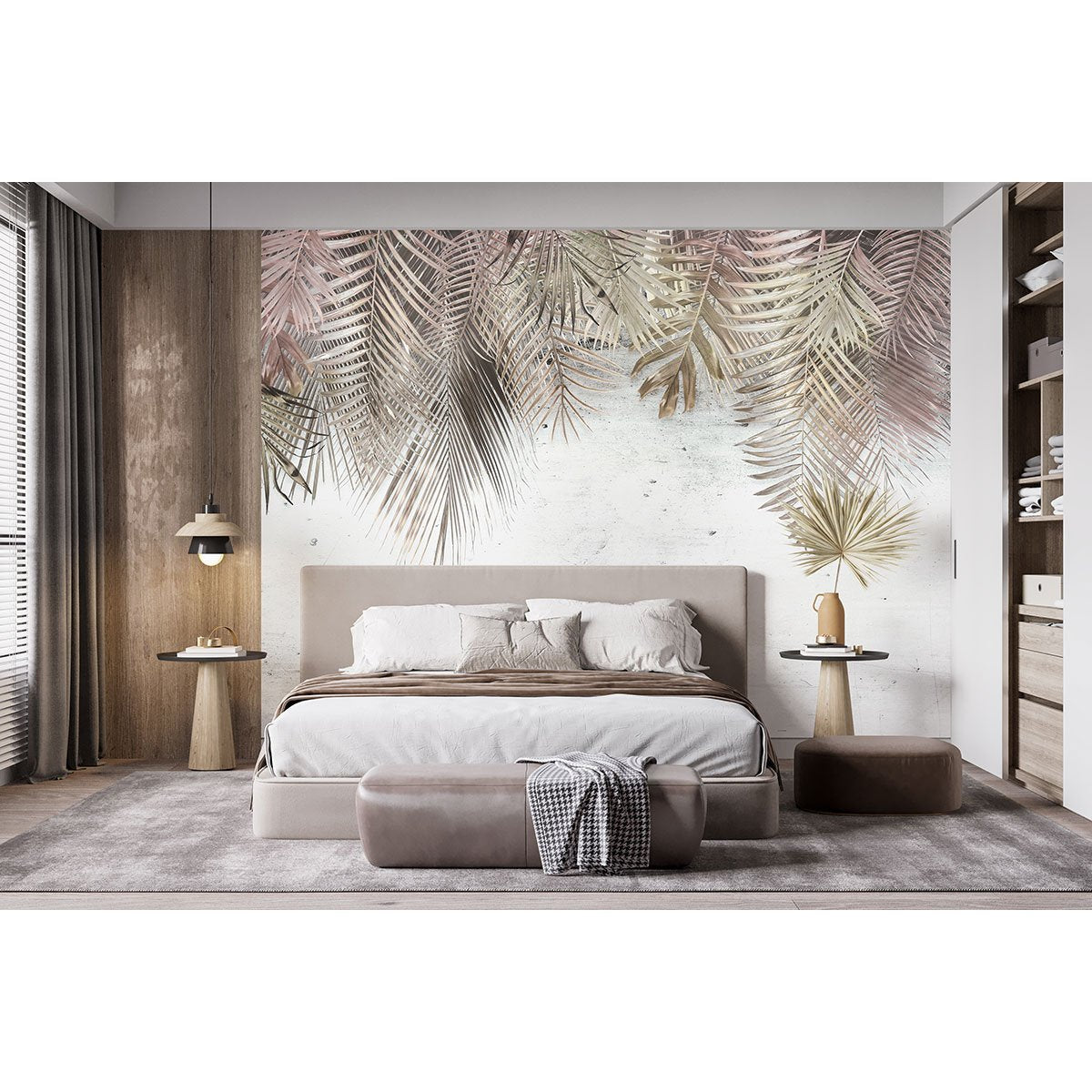 Papier peint panoramique - Feuilles tropicales