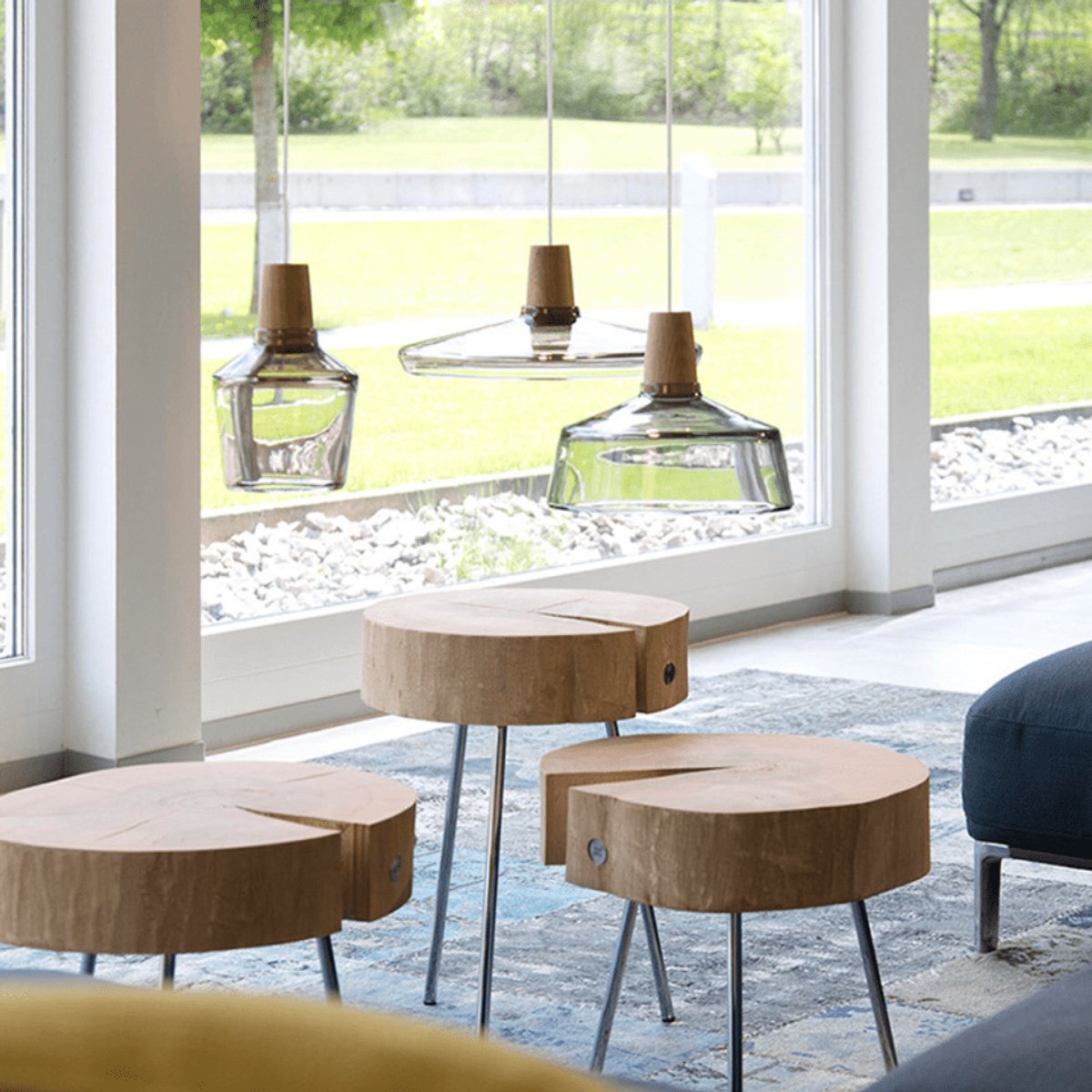 Suspension Verre Bois