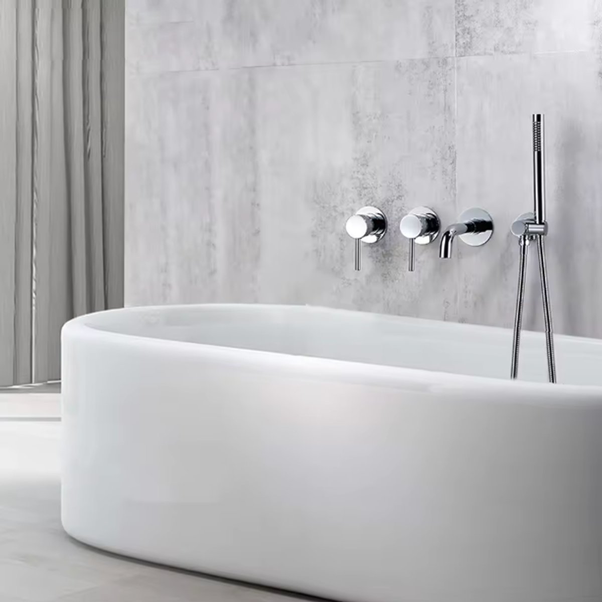 Ensemble de bain encastré chrome