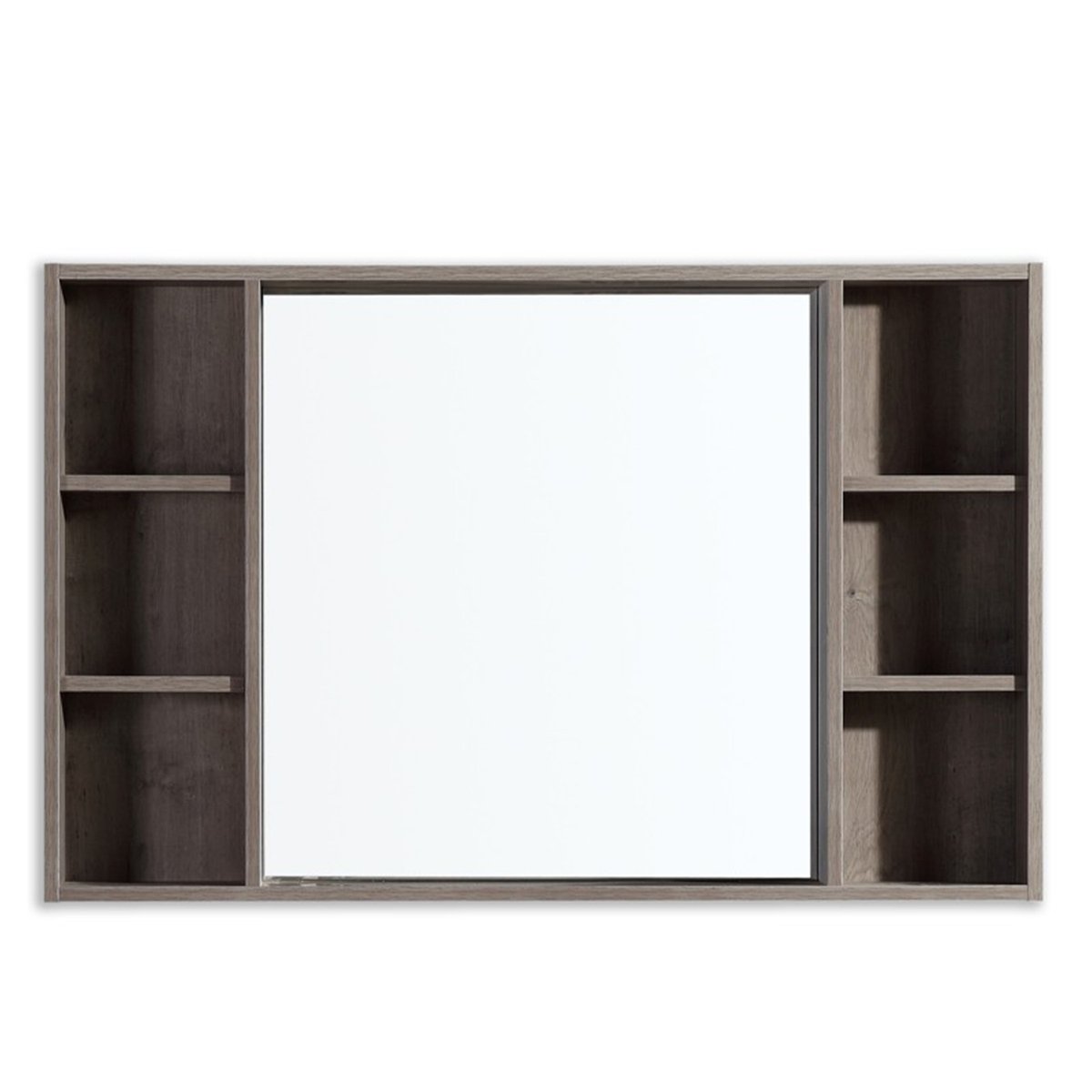 Armoire de salle de bain avec miroir chêne brun Aquanoma