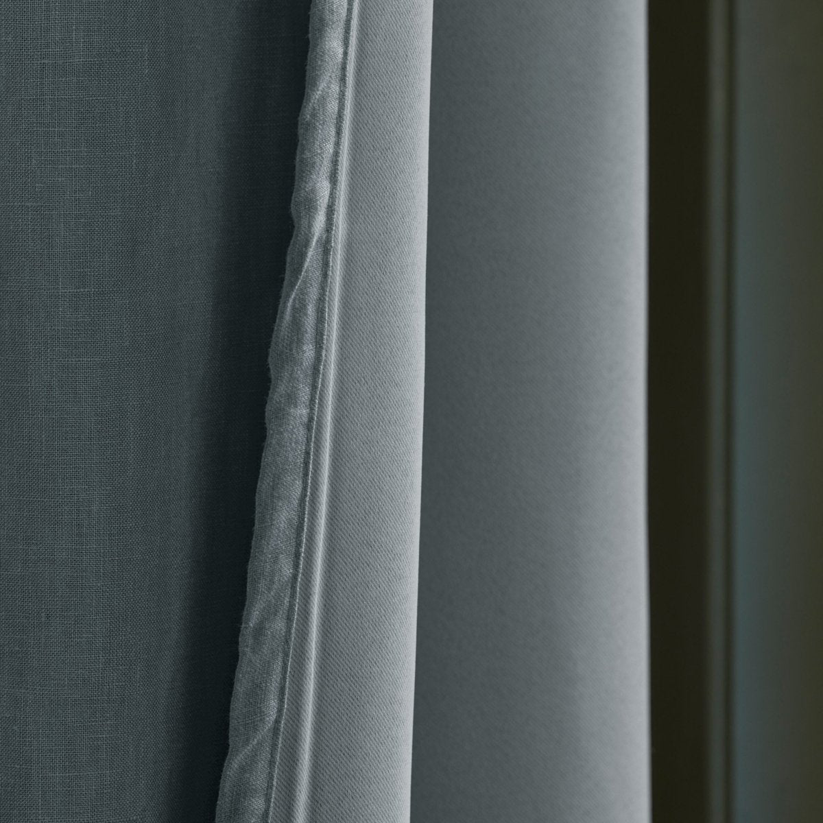 Rideau oeillets doublé occultant CARLINA vert de gris