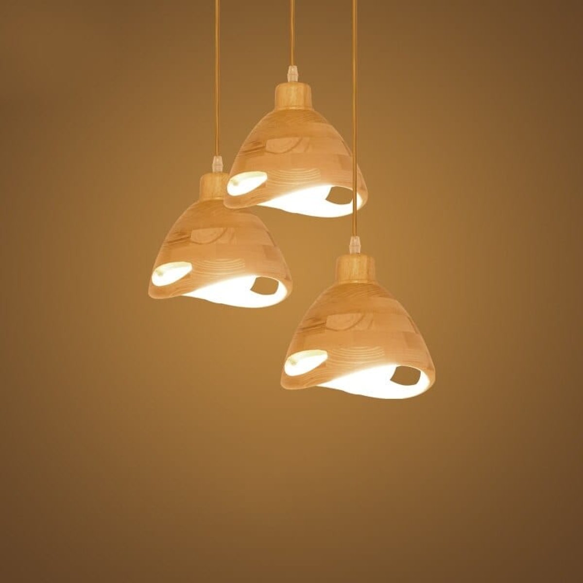Lampe Suspension Bois